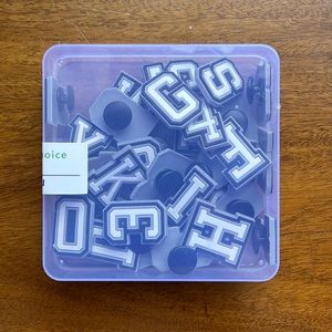 Croc charms - varsity letters